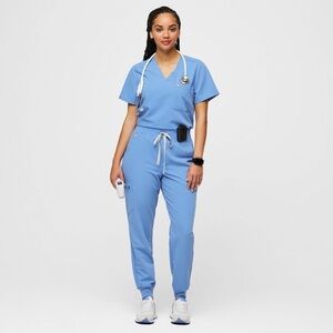 FIGS Zamora Joggers in Ceil Blue